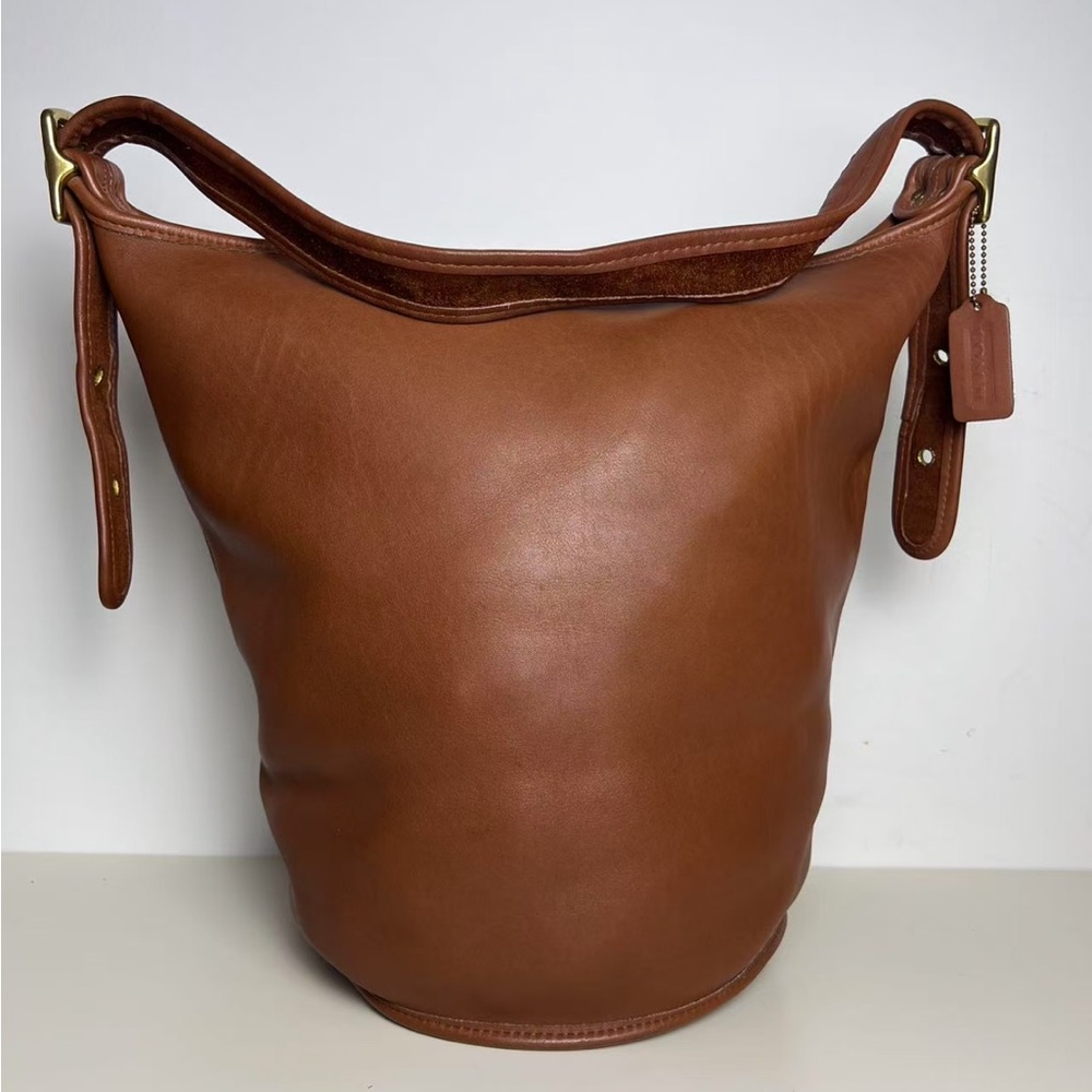 Vintage Coach XL Duffle Sac Bucket Bag #9085